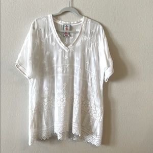 Beautiful Johnny Was White Blouse